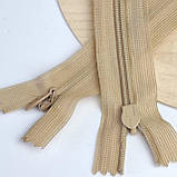 Потаємна блискавка 18см Китай нейлонова основа колір темно-бежевий, фото 2