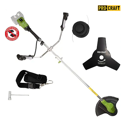 Тример акумуляторний Procraft PTA-40 Без АКБ і ЗП Розбірна штанга 26 мм Без АКБ і ЗП