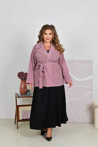 Теплий костюм спідниця трикотаж кардиган ангора у великому розмірі, фото 1