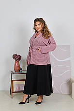 Теплий костюм спідниця трикотаж кардиган ангора у великому розмірі, фото 4