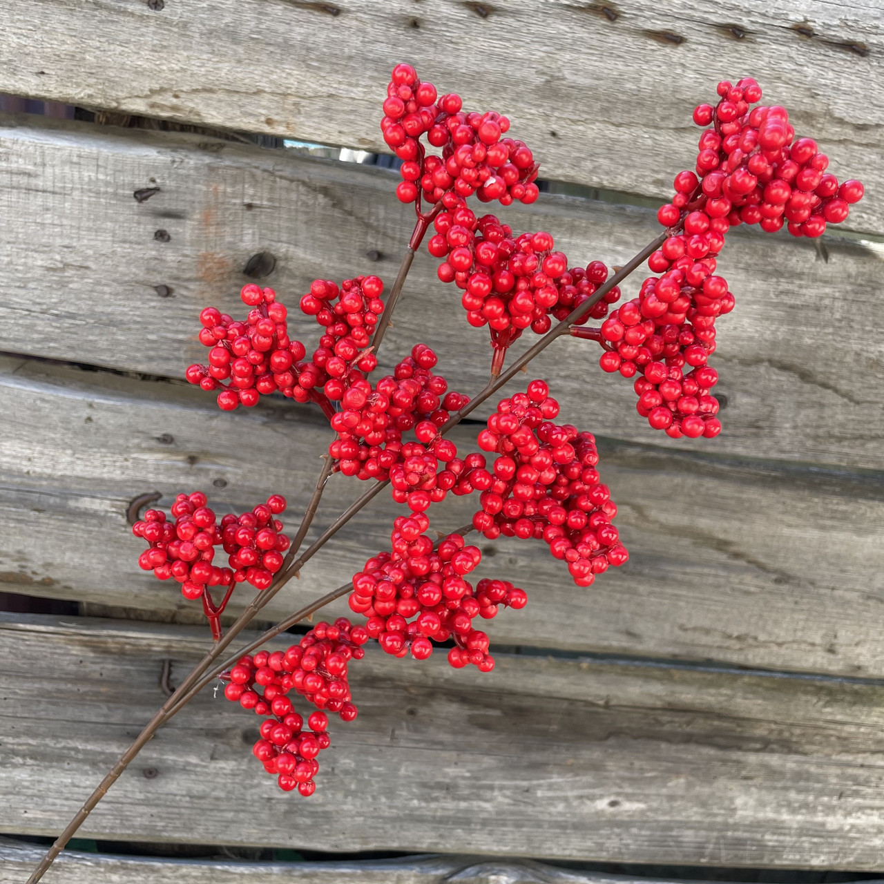 Штучна гілка ягода червона калина 68 см., фото 1