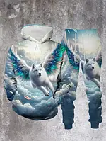 Чоловічий Костюм з Принтом "Ангел-Собака та Хмара"