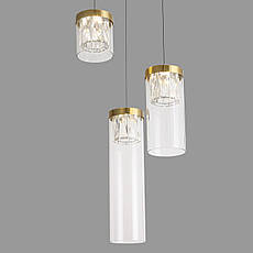 Підвісна бронзова люстра (800-P1021-3led CL), фото 4