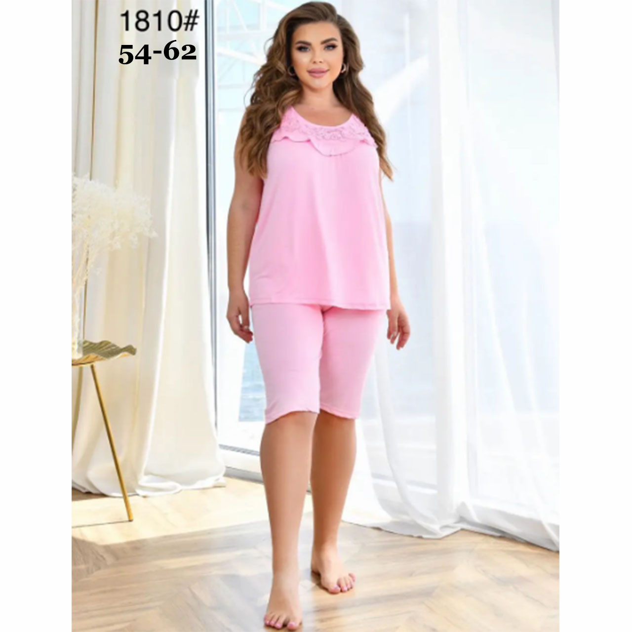 Жіноча піжама з бриджами Розміри: 54,56,58,60,62 (49327), фото 1