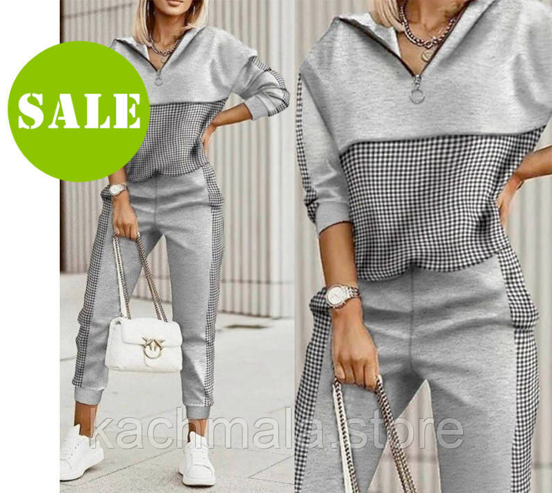 Повсякденний жіночий костюм із трикотажу "Flex" | Норма і батал | Розпродаж моделі, фото 1