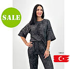 Жіночий костюм з турецької двонитки петля з ефектом tie dye "George"| Норма| Розпродаж моделі, фото 3