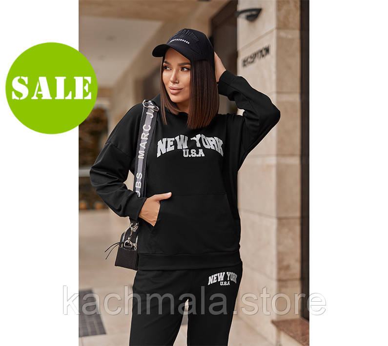 Жіночий трикотажний спортивний костюм "America" | Норма і батал | Розпродаж моделі, фото 1