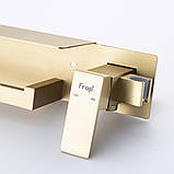 Гігієнічний душ FRAP F2076-3 з паперотримачем та полицею, Ø25, золотий сатин, фото 5