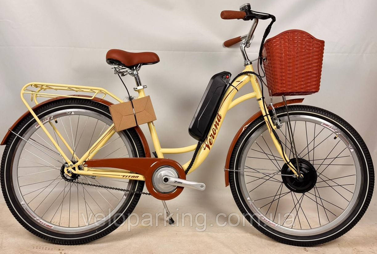 Електровелосипед 26/28 Titan 500 W, 48V10AH, 18A мотор-колесо MXUS міська жіноча дорожня Verona
