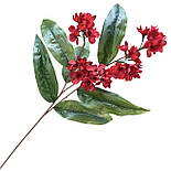 Майстерні квіти Гілка декоративна червона 63 см силікон, фото 2