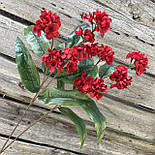 Майстерні квіти Гілка декоративна червона 63 см силікон, фото 3