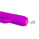 Вібратор із додатковим стимулятором клітора та 12 режимами вібрації Pretty Love Tim Vibrator Purple – для яскравих фантазій, фото 6