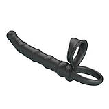 Ерекційне віброкільце на член з анальним стимулятором та 10 режимами вібрації Pretty Love Tatum, фото 5