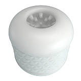 Компактний мастурбатор із подвійним входом та текстурованим каналом Pretty Love Masturbator Crystle White, фото 3