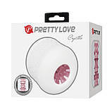 Компактний мастурбатор із подвійним входом та текстурованим каналом Pretty Love Masturbator Crystle White, фото 10