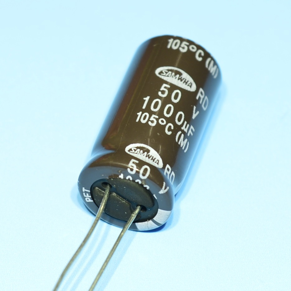 Конденсатор електролітичний 1000мкФ 50В Samwha 105*С RD 12.5*25, фото 1