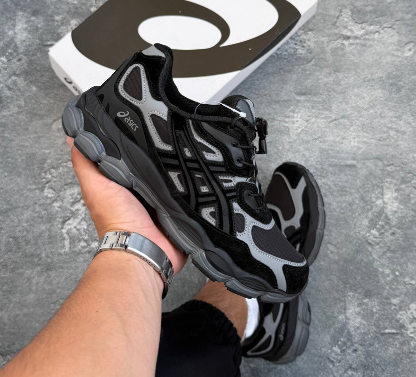 Чоловічі Термо кросівки Asics Gel NYC Gore-tex graphite Асікс Гортекс чорно-сірі теплі осінь єврозима водонепроникнені, фото 1