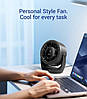 Настільний вентилятор Diveblues USB, безшумний, потужний, світлодіодний дисплей, 5 швидкостей. Вітрина, фото 6