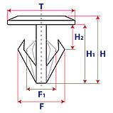 Кліпса ущільнювача Універсальні, фото 2