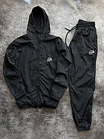 Чоловічий спортивний костюм плащовка nike чорний базовий однотонний, брендові спортивні костюми