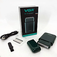 Аккумуляторная мужская мини электробритва VGR V-390 сеточная бритва для бороды и усов.