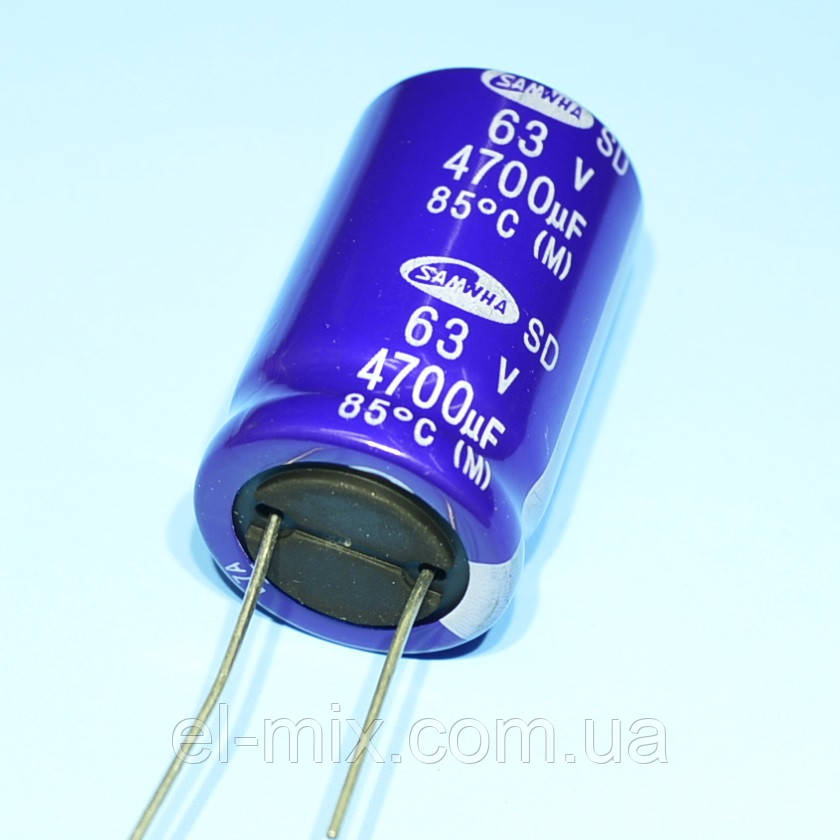 Конденсатор електролітичний 4700мкФ 63В Samwha 85*C SD 22*45