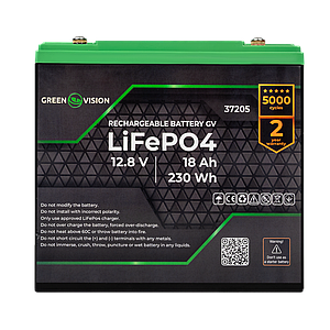 Акумулятор GV LiFePО4 12V (12,8V) - 18 Ah (230Wh)