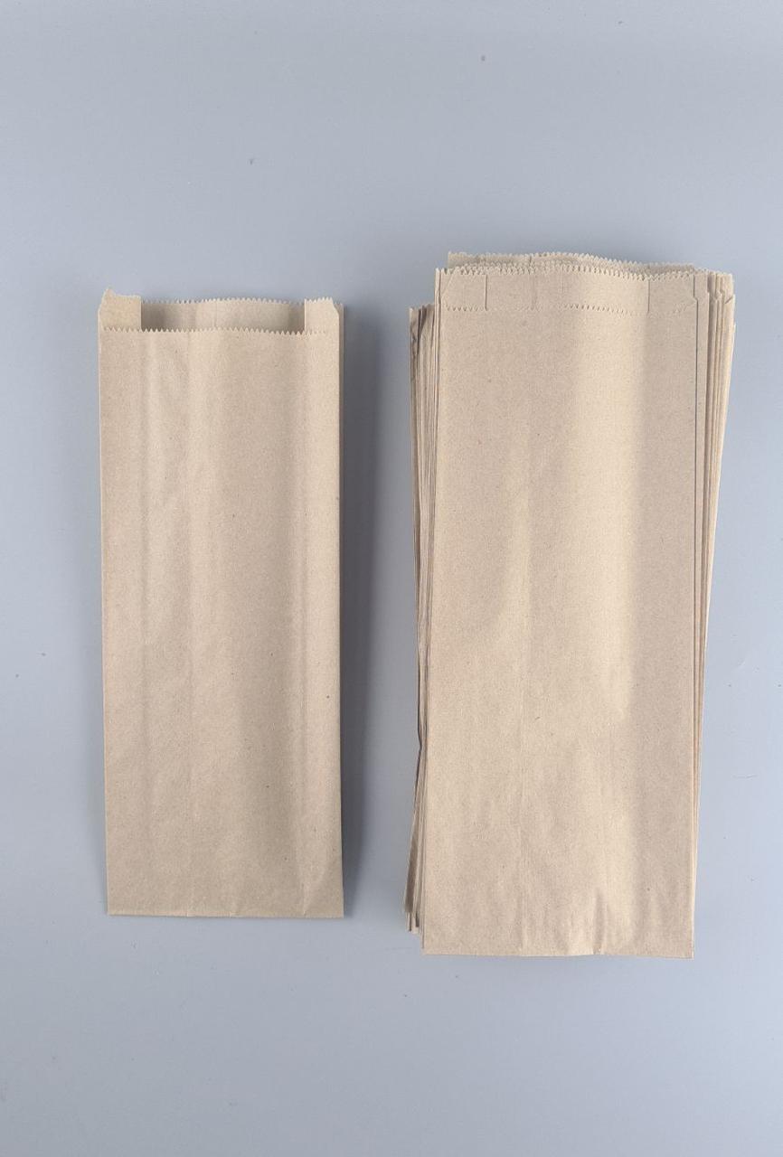 Бумажные пакеты саше крафт бурий, 140х50х360, 40г/м2 (100 шт), фото 1