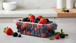 Упаковка поліпропіленова під ягоди та фрукти на 500 гр без кришки 190х115х60 Т-1-500/60 пінетки 50 штук