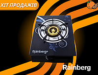 Газова плита настільна Rainberg RB-2230 Переносна газова плита з однією конфоркою і склокерамікою
