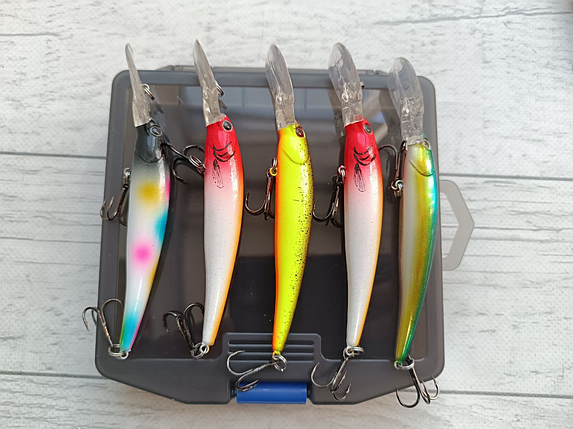 Набір Воблерів Bandit 90mm 9.5g ( Bandit Walleye Deep ) 5шт + коробка, фото 1