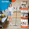 CLEANHOME - Швабра для миття підлог з 3 різними насадками, що миються, і висувною ручкою довжиною 140см., фото 3