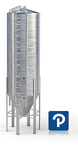 Силос для зберігання та транспортування корму 18 м3, 11,7 т, 250-3