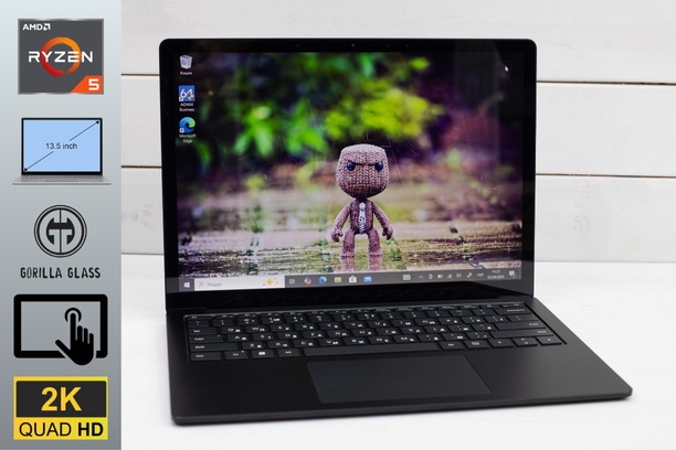 Ультратонкий ноутбук Microsoft Surface Laptop 4 Black | Ryzen 5 4680U | 16GB RAM | 256GB SSD | 13.5" 2K Б/В