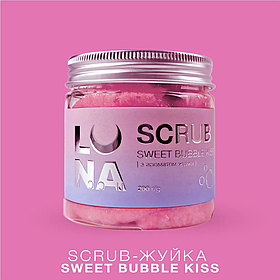 Скраб для рук та ніг з ароматом жуйки LUNA Scrub Sweet Bubble Kiss 200g