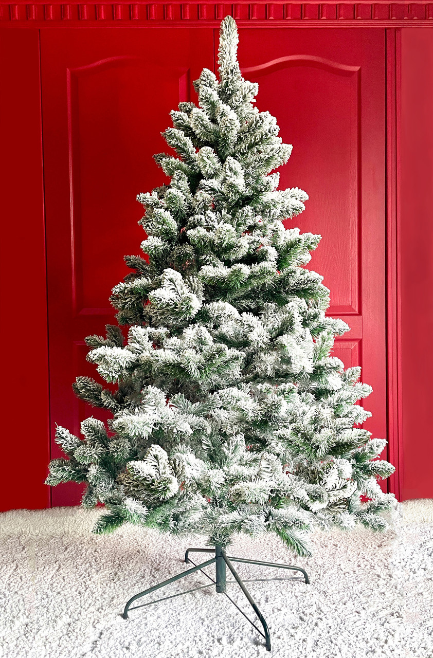 180 см Штучна ялинка новорічна лита Elegant засніжена, фото 1