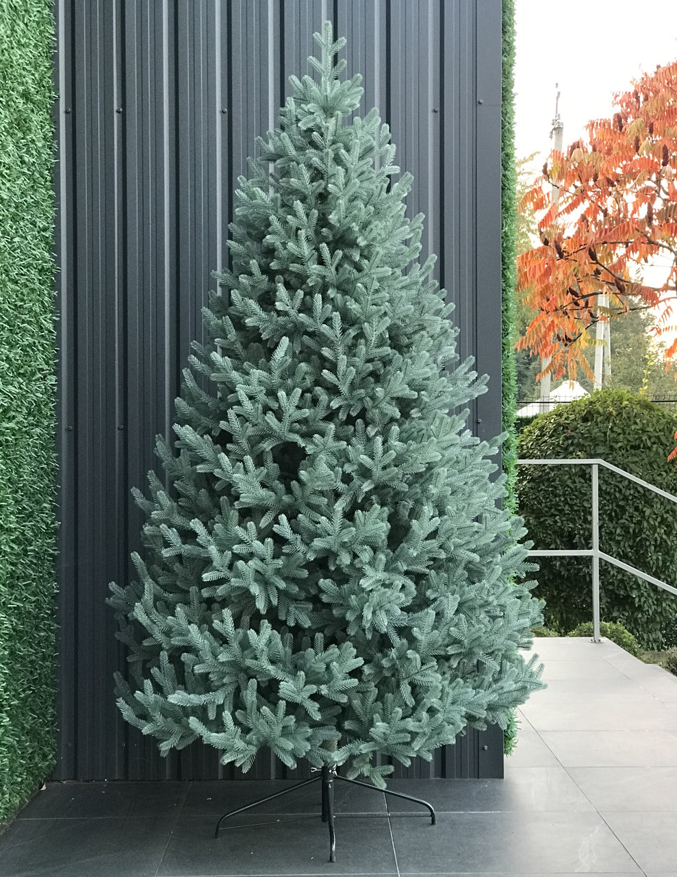 220 см Штучна ялинка новорічна лита Super Traditional пишна блакитна, фото 1