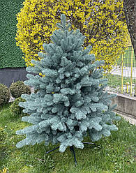 120 см Штучна ялинка новорічна лита Super Lux пишна блакитна