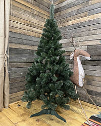 Штучна ялинка новорічна 180 см зелена ПВХ плівка