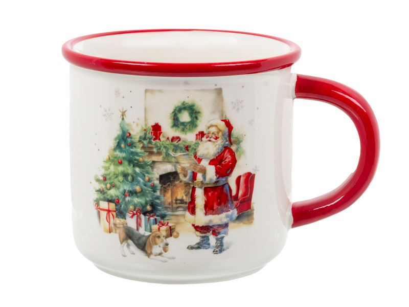 Подарункова новорічна чашка Санта 400 мл 1858-0165 кераміка