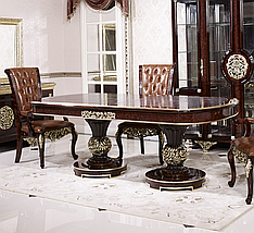 Стіл 190(240) см обідній овальний розкладний коричневий Версаль, фото 2