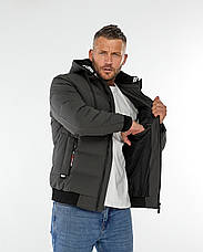 Чоловіча куртка HELLY HANSEN зимова коротка на манжеті, теплий брендовий пуховик із капюшоном, фото 4