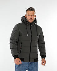 Чоловіча куртка HELLY HANSEN зимова коротка на манжеті, теплий брендовий пуховик із капюшоном, фото 3