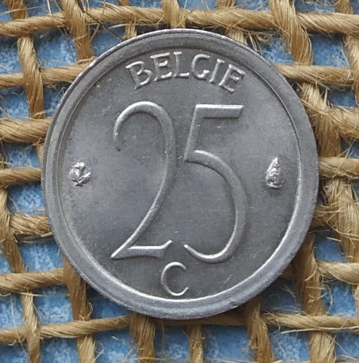 25 сантимiв 1972 року. Бельгiя, фото 1