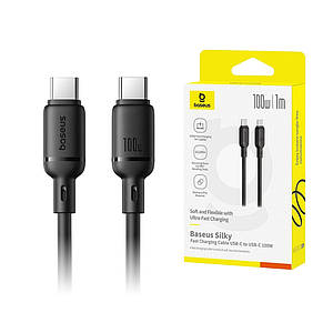 TypeC to TypeC кабель Baseus Silky Series 100W (P10377704113-00) 1m Black