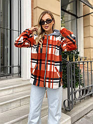 Жіноча флісова сорочка в карту тепла з капюшоном великі розміри та батал 48/50, 50/52, 54/56, 56/58