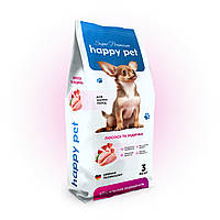 Сухий корм для собак маленьких порід Happy Pet з індичкою та лососем 3 кг
