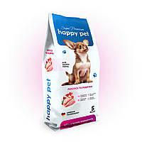 Сухий корм для собак маленьких порід Happy Pet з індичкою і лососем 5 кг