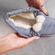 Дутики жіночі сірі на двох замках не промокаючі, фото 5