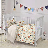 Сатин "Планети та ракети" на бежевому тлі. № SK-160-032а, фото 5